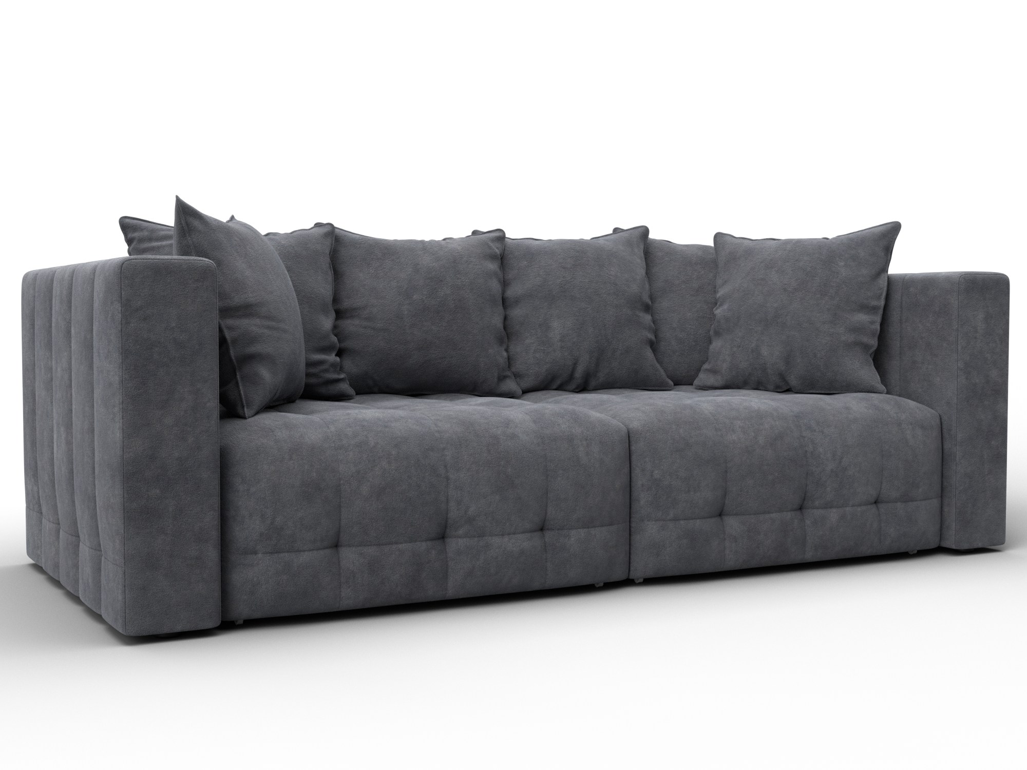 Диван прямой Лига-052 НПБ (brut 16 темно-серый)