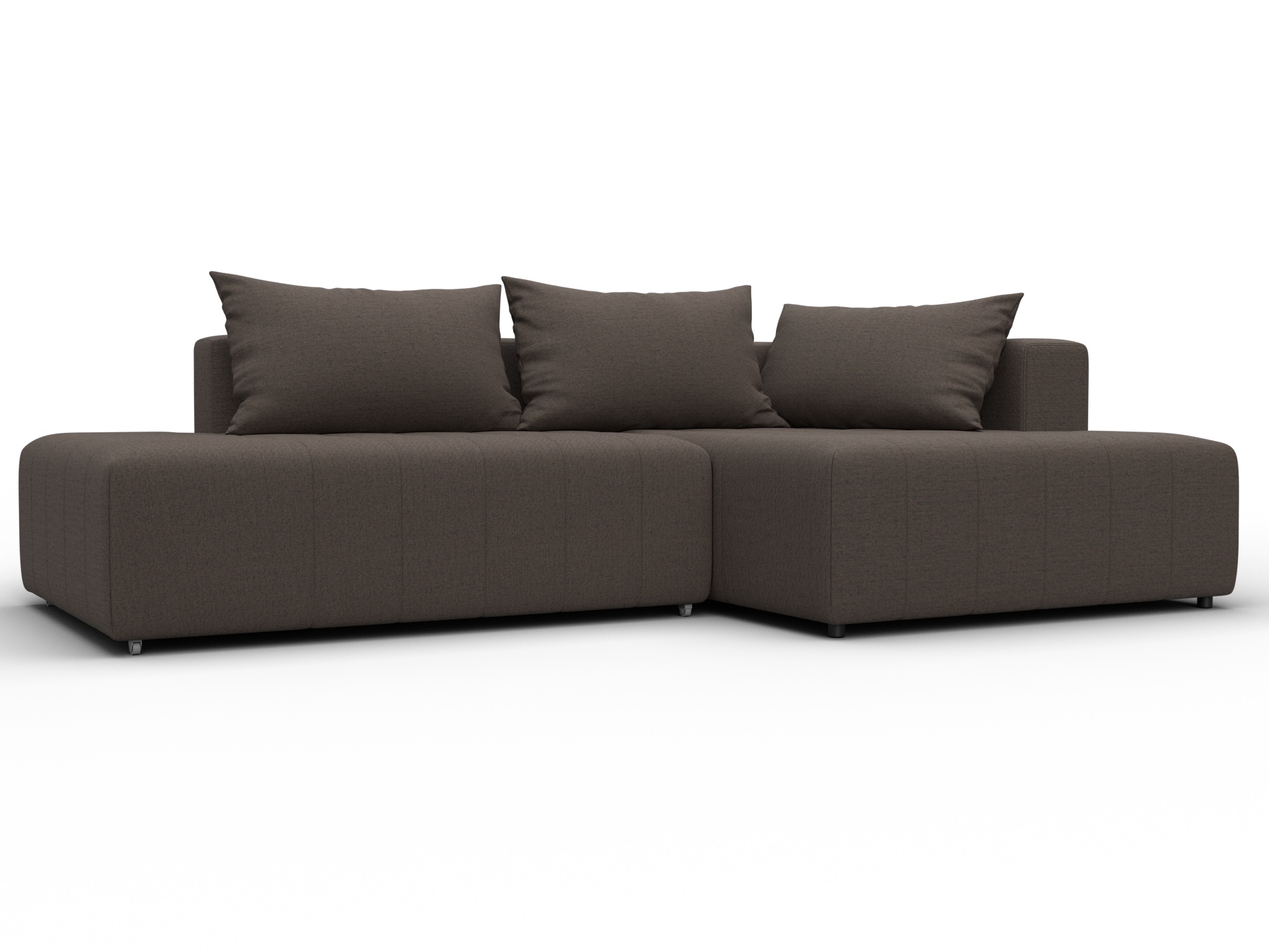 Диван угловой Лига-103 НПБ угол правый (амур 05 коричневый)