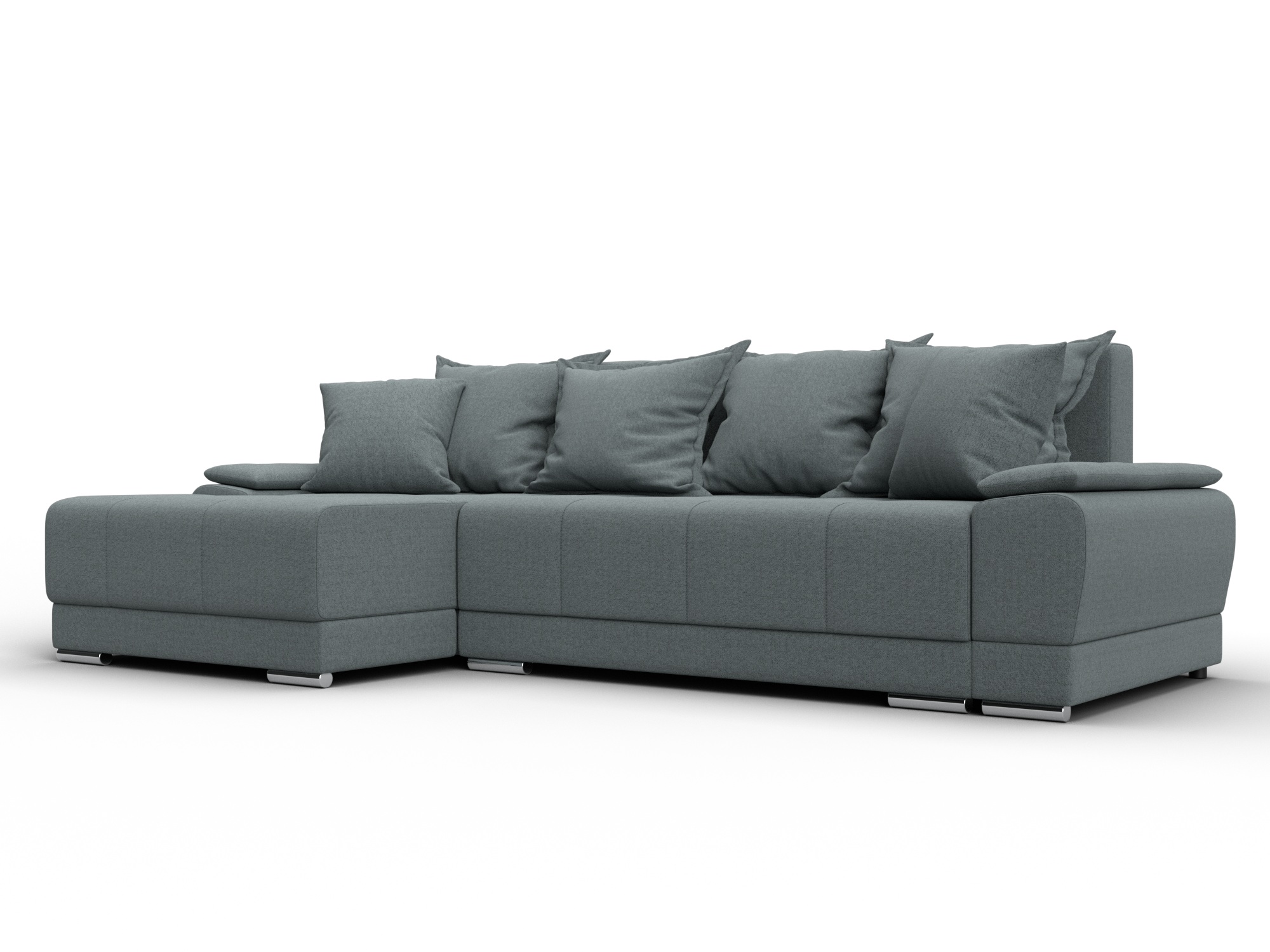 Диван угловой Лига-119 угол левый (амур 07 серый)