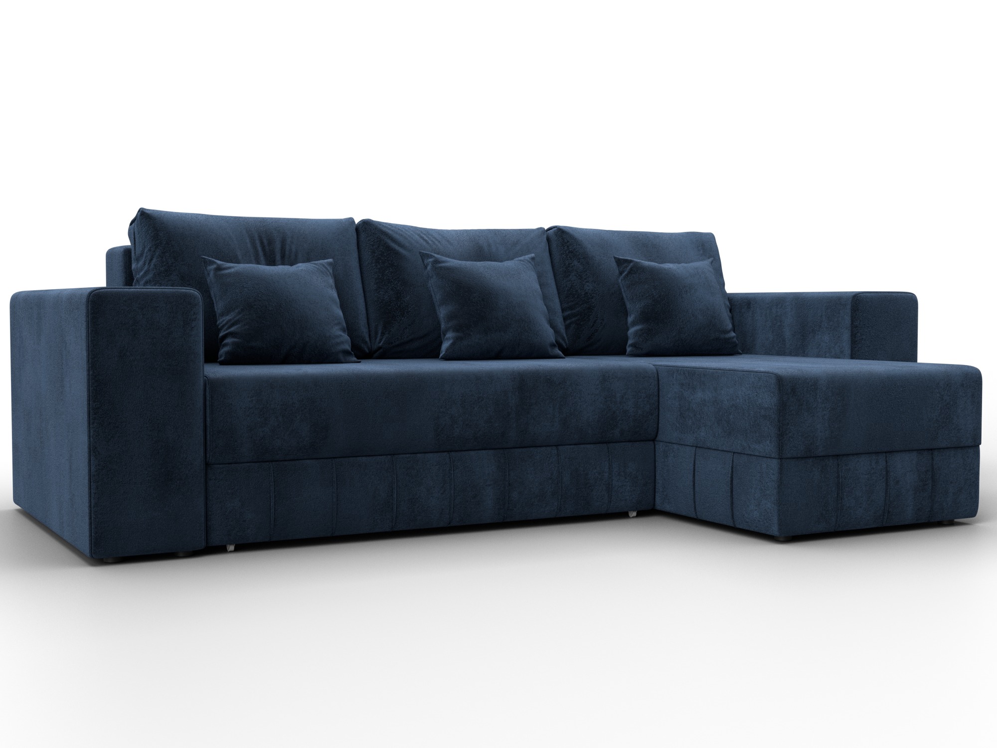 Диван угловой Лига-076 угол универсальный (tower 13 синий)