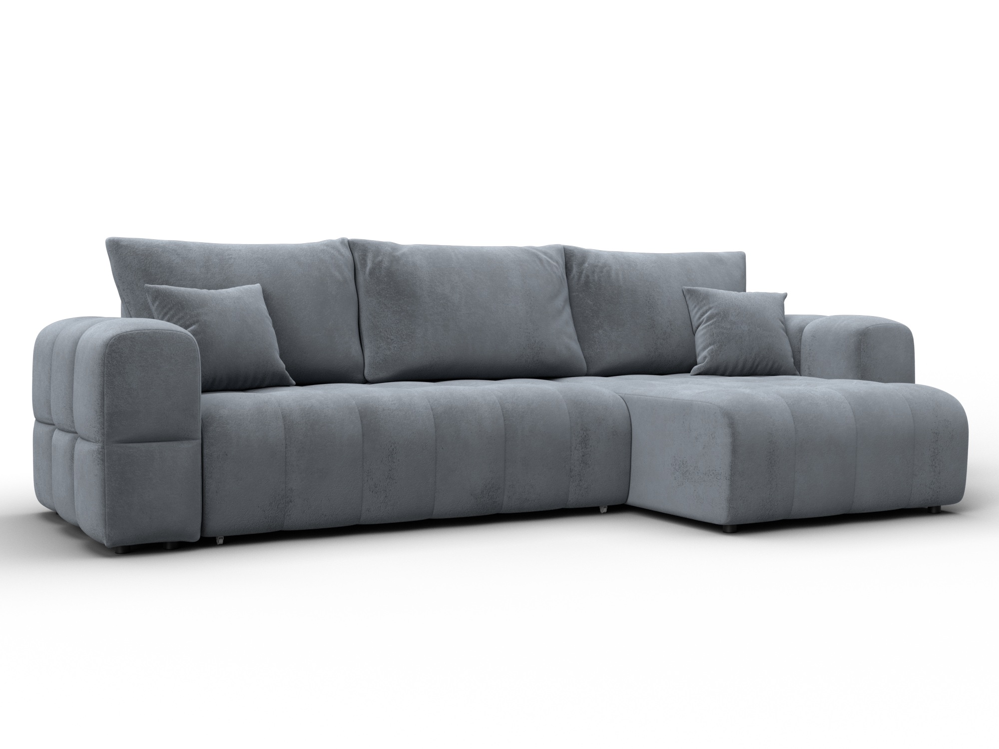 Диван угловой Лига-110 НПБ угол универсальный (tower 10 серый)