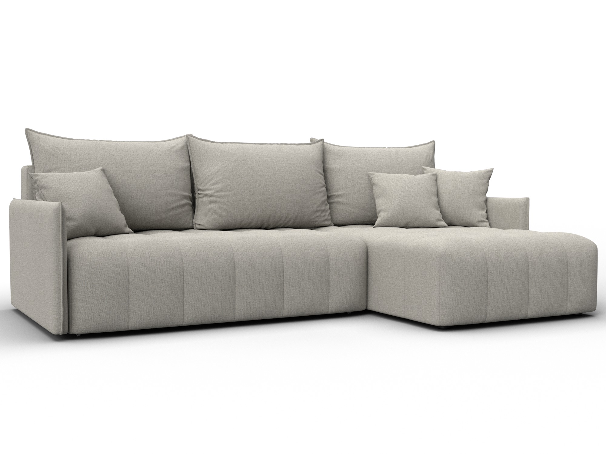 Диван угловой Лига-054 НПБ угол универсальный (амур 02 бежевый)