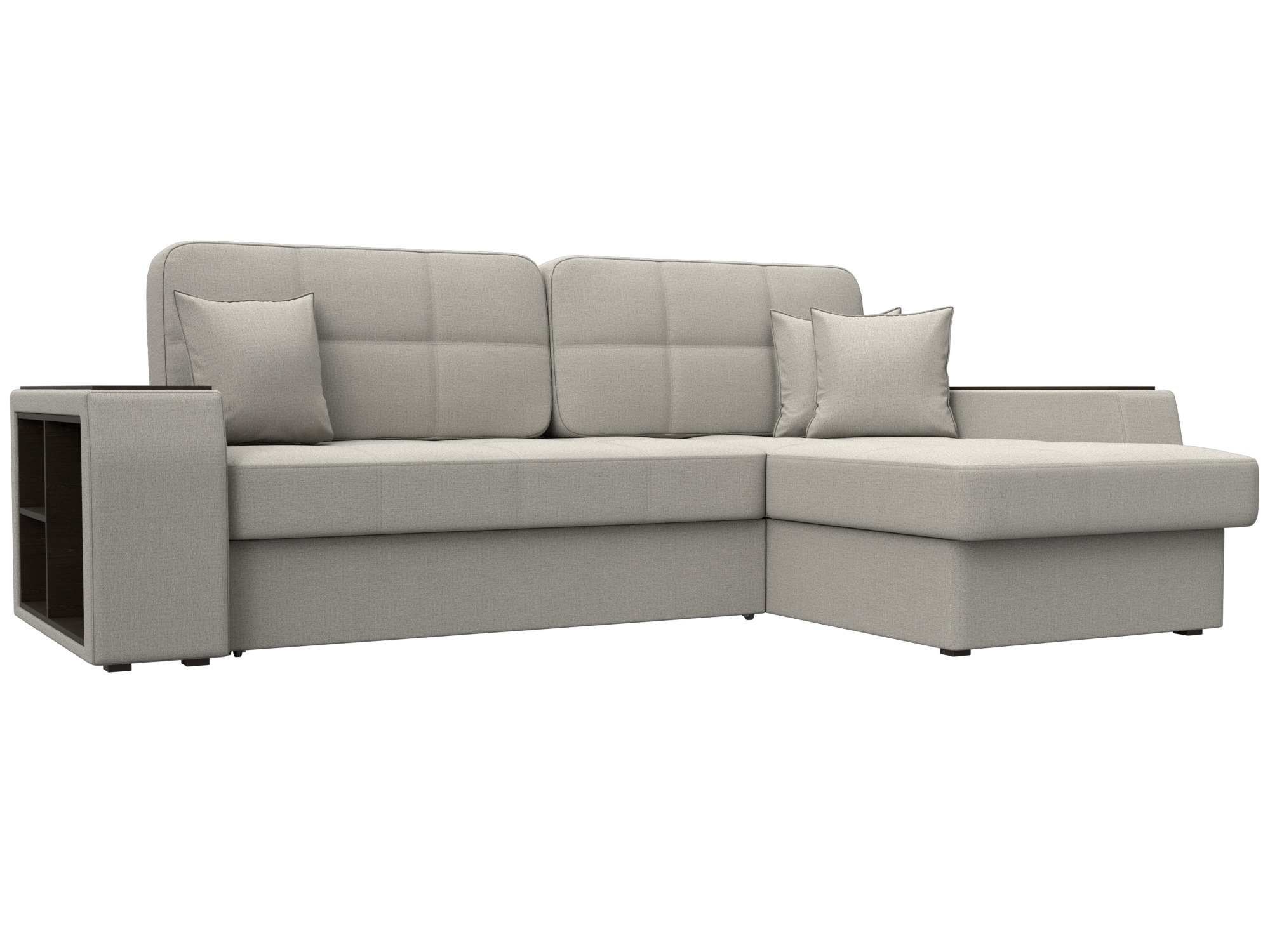 Диван угловой Брюссель правый угол (амур 02 бежевый)