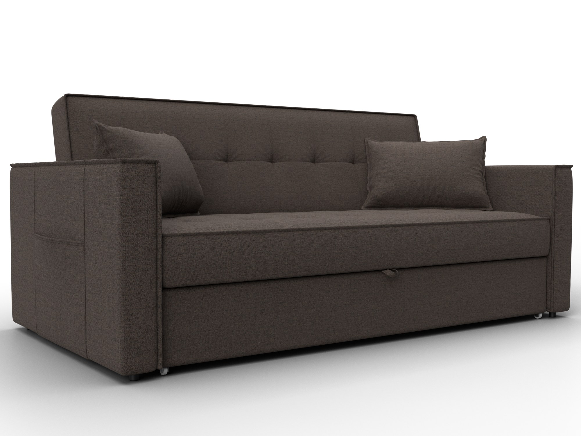 Диван прямой Лига-104 (160) (амур 05 коричневый)