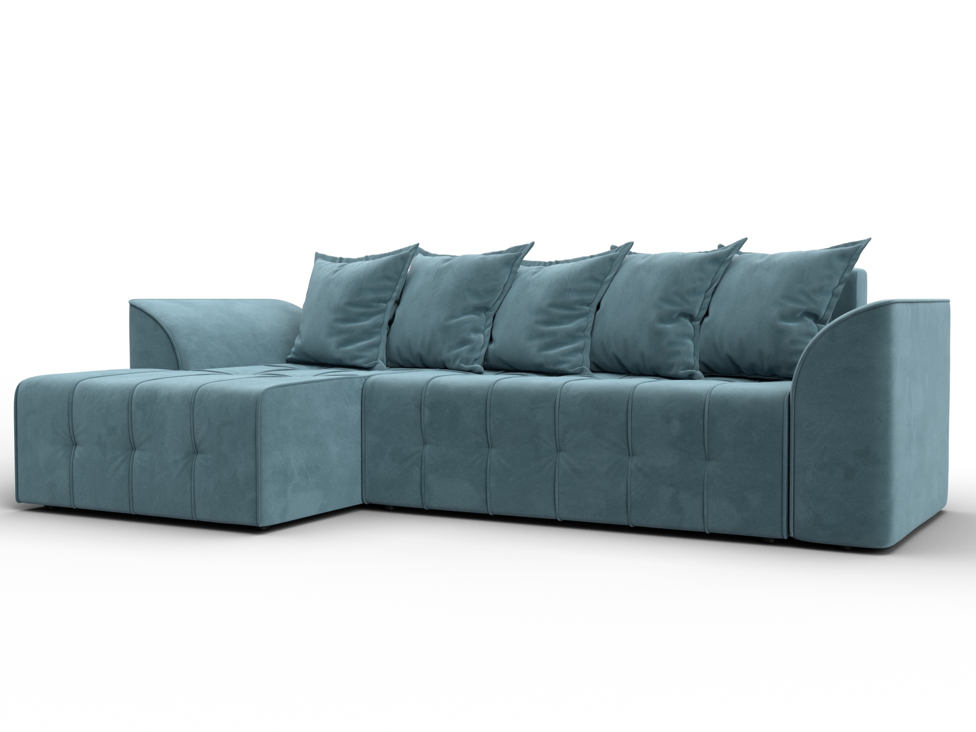 Диван угловой Лига-113 угол левый (seven 113 бирюзовый)