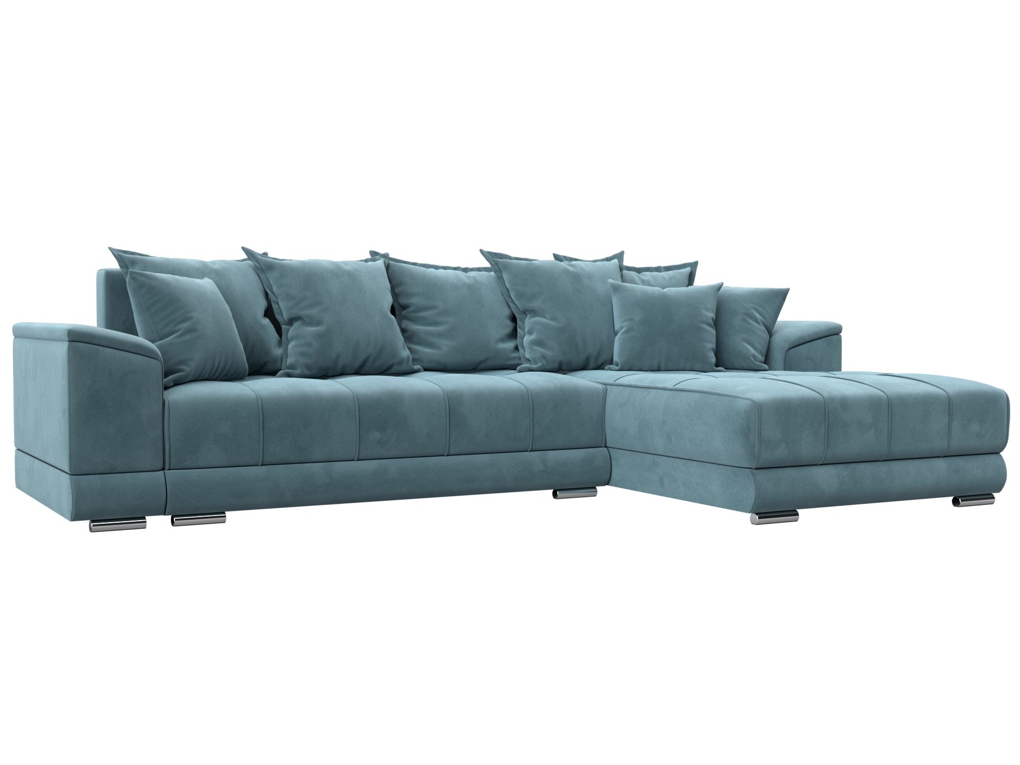 Диван угловой НордСтар правый угол (бирюзовый)