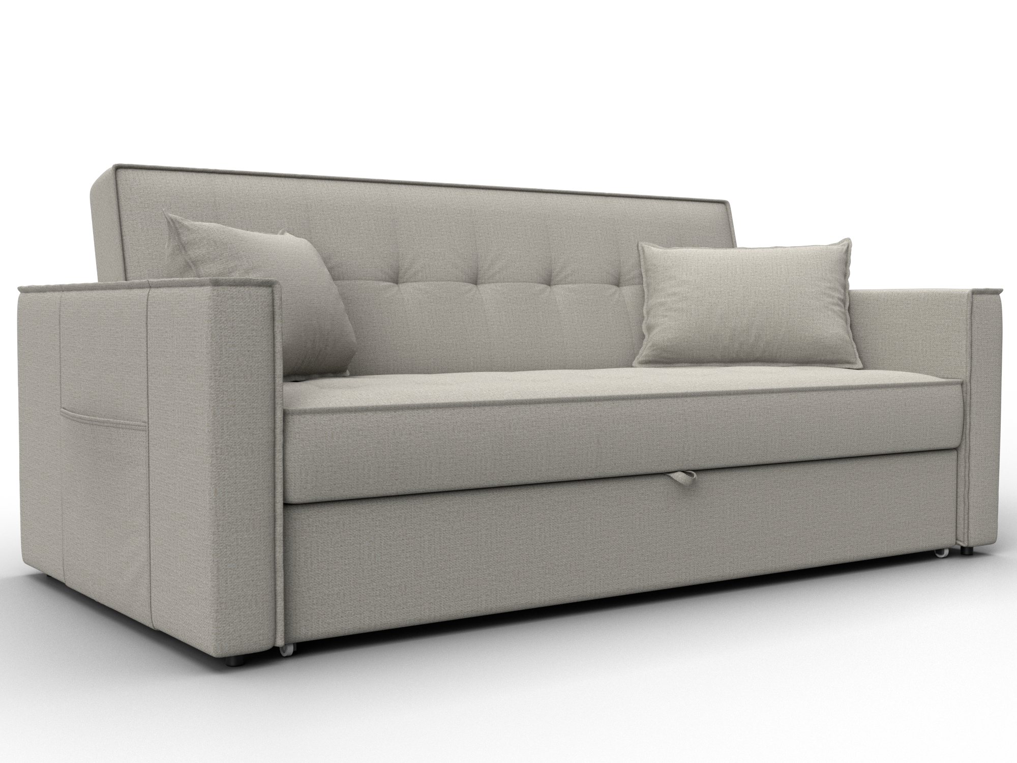 Диван прямой Лига-104 (160) (амур 02 бежевый)