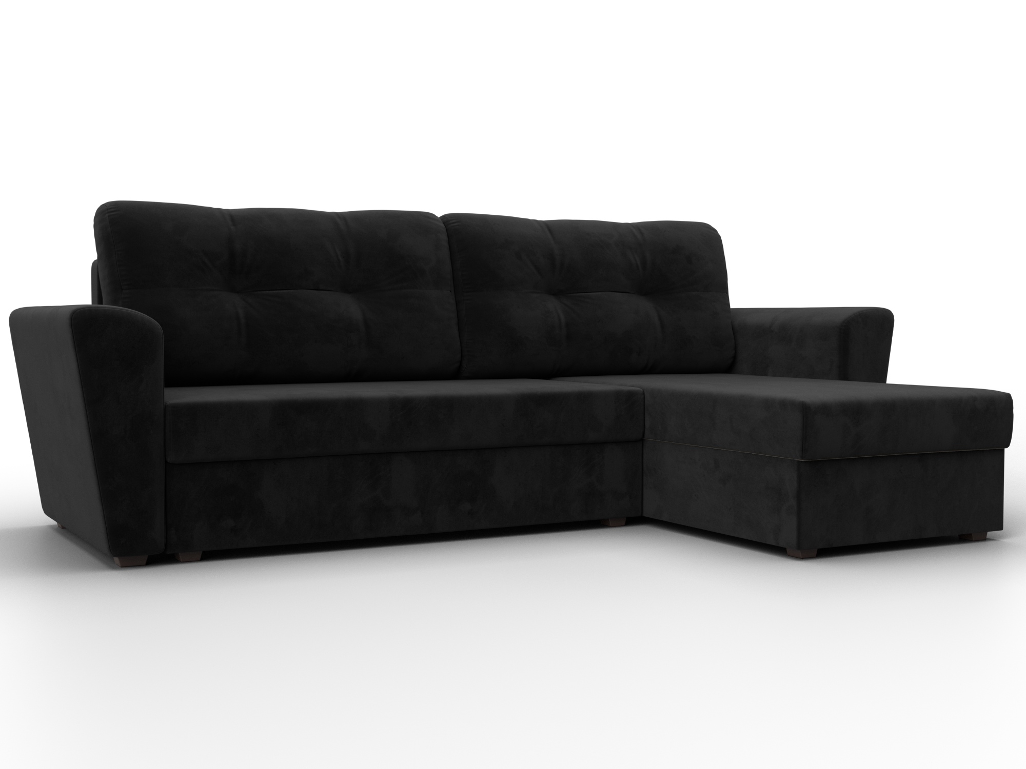 Диван угловой Амстердам Лайт правый угол (seven 35 черный)