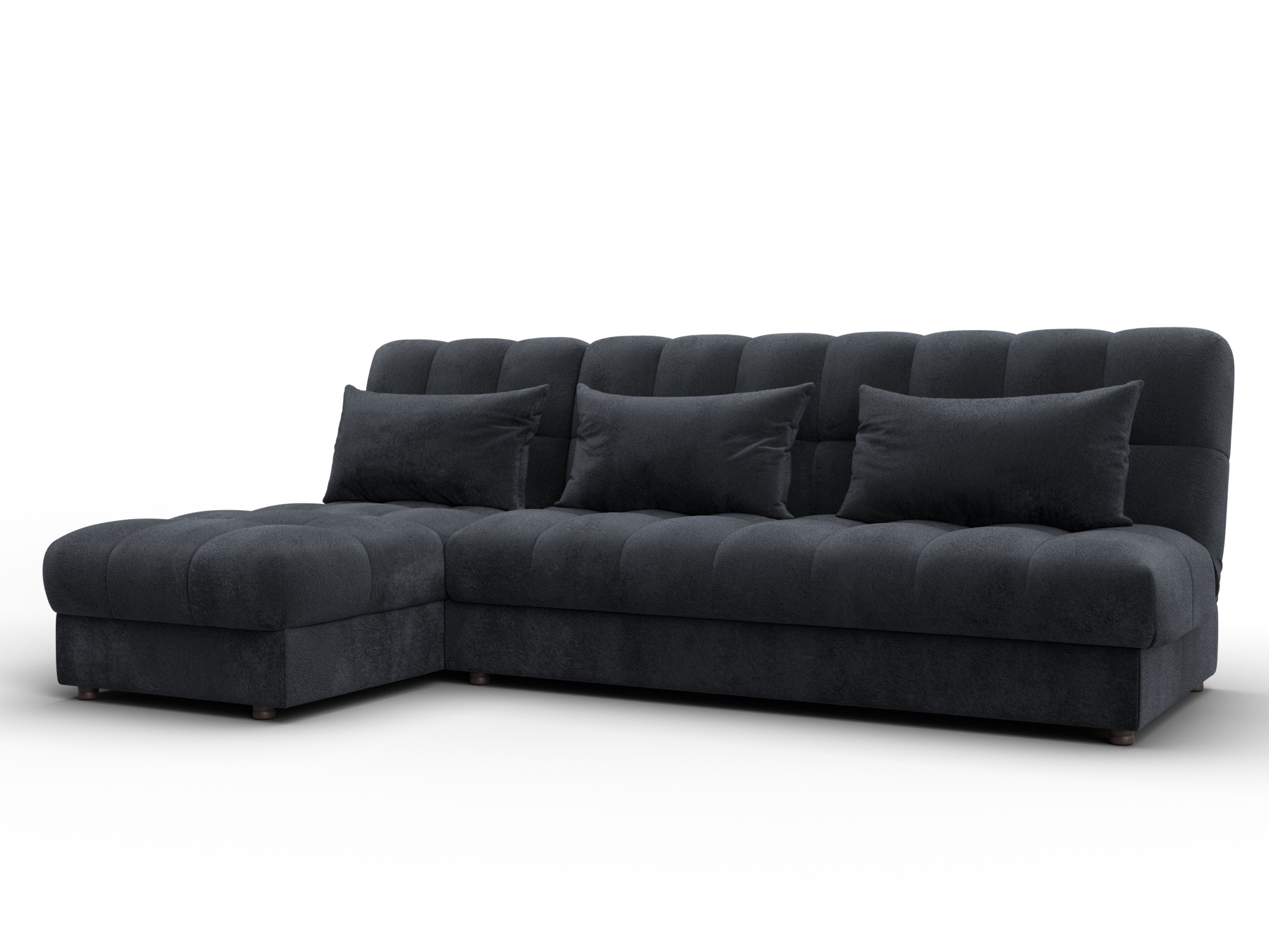 Диван угловой Лига-116 НПБ угол левый (tower 11 темно-серый)