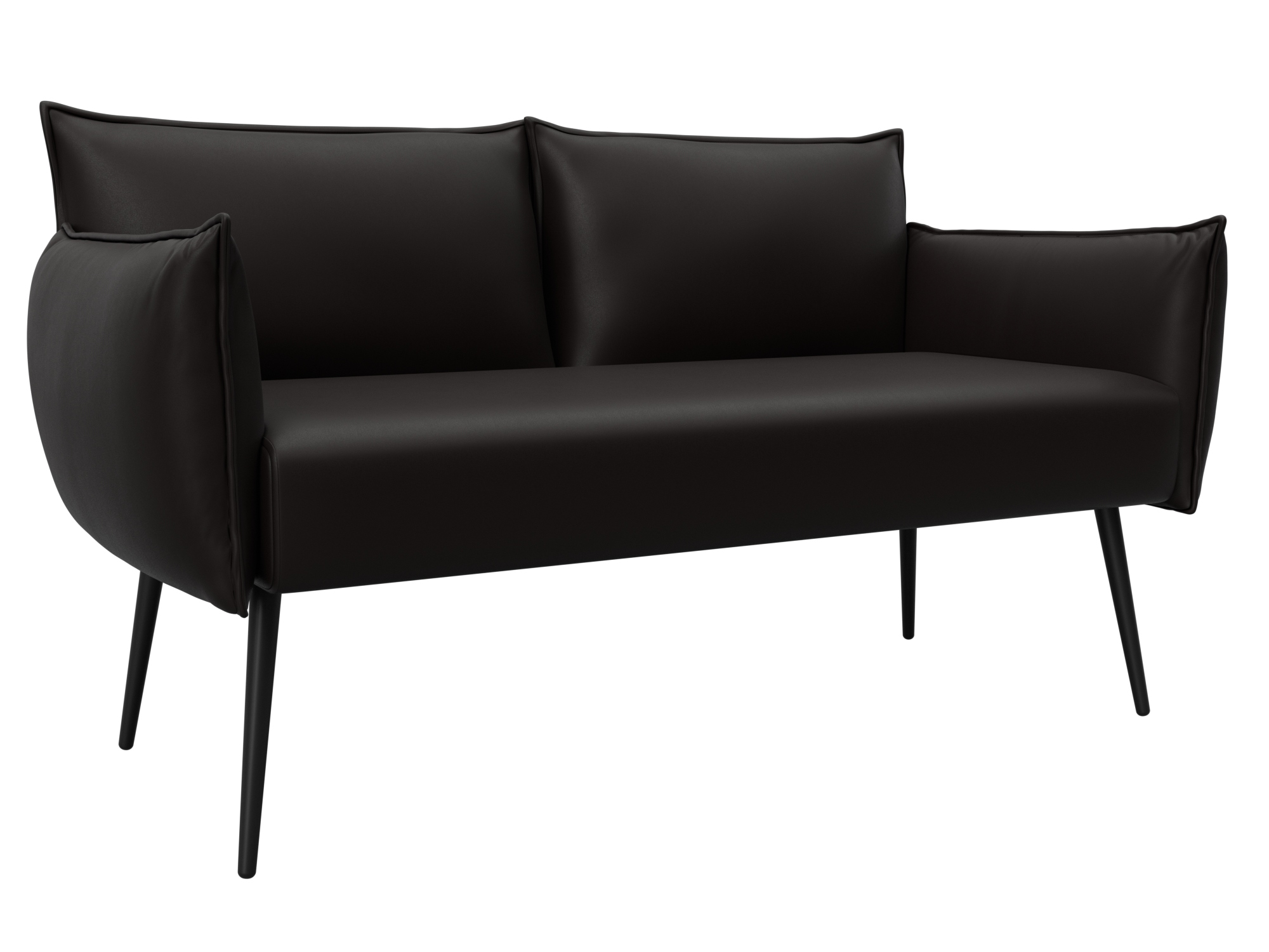 Диван прямой Лига-083 (экокожа grifon 12 коричневый)