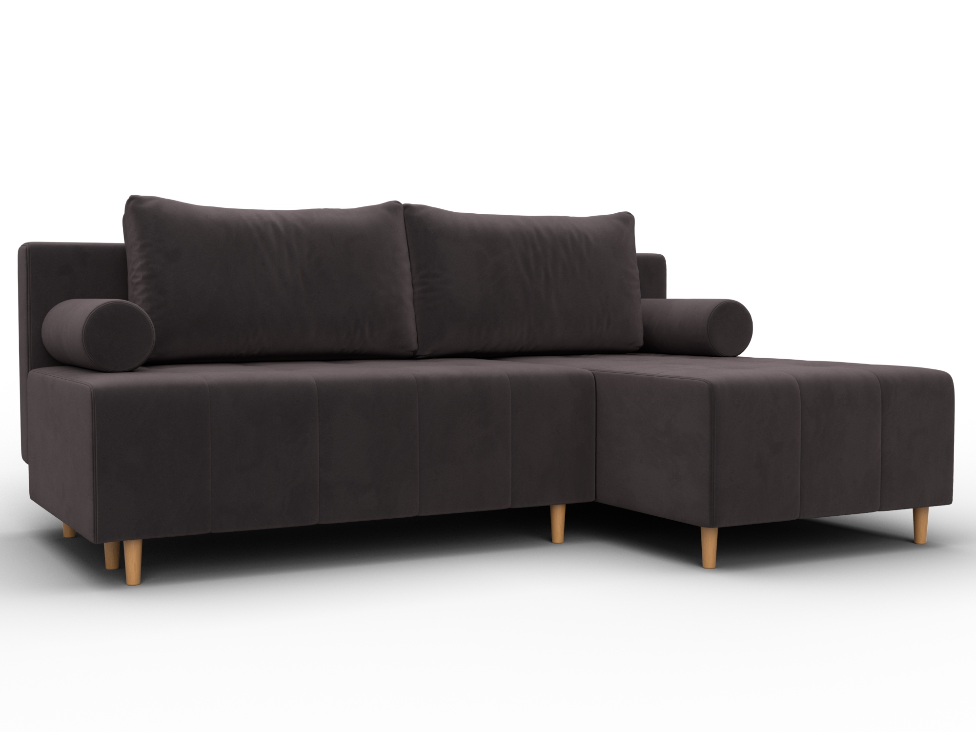 Диван угловой Лига-102 угол универсальный (seven 727 коричневый)