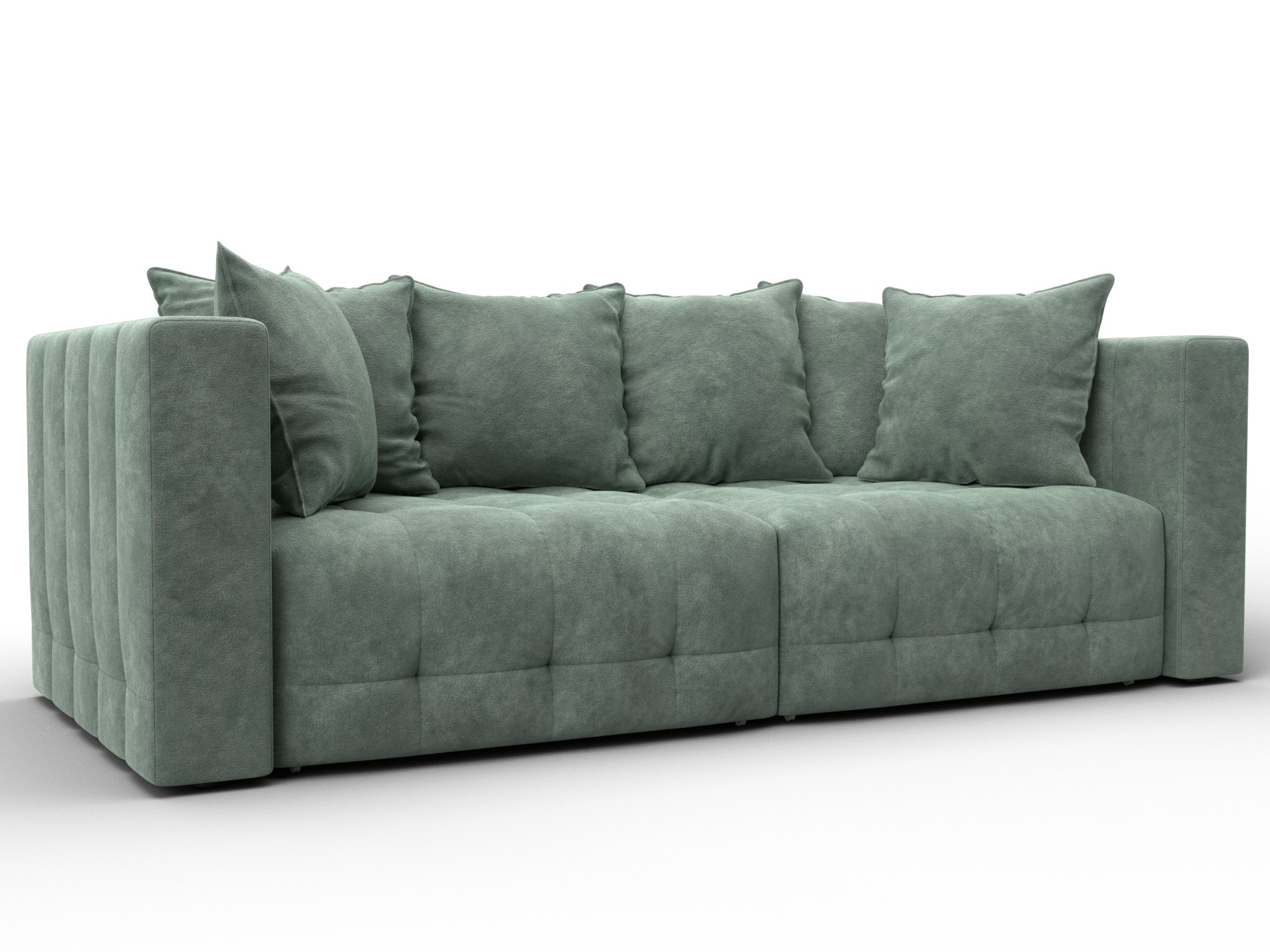 Диван прямой Лига-052 НПБ (brut 08 зеленый)