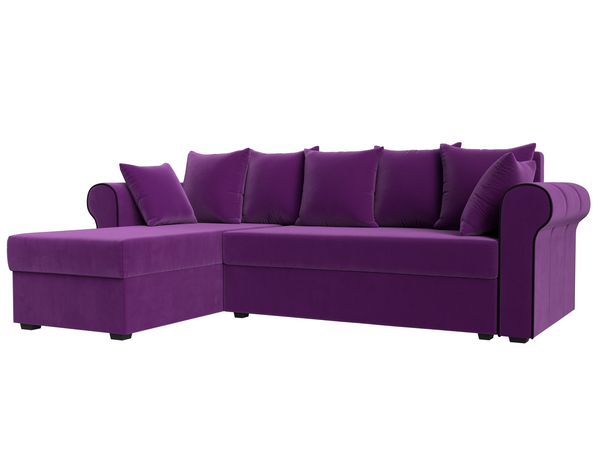 Угловой диван Рейн левый угол (фиолетовый)