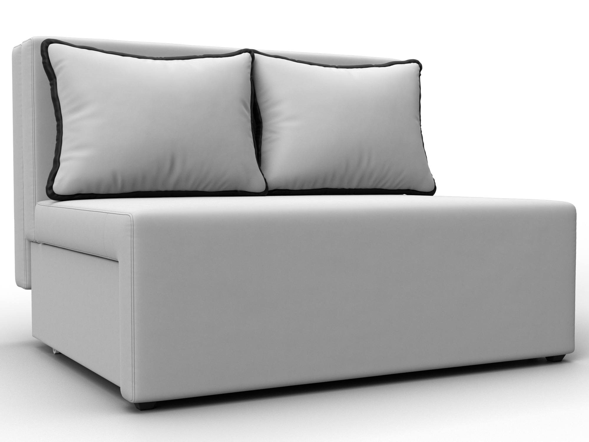 Диван прямой Лагуна (белый;черный)