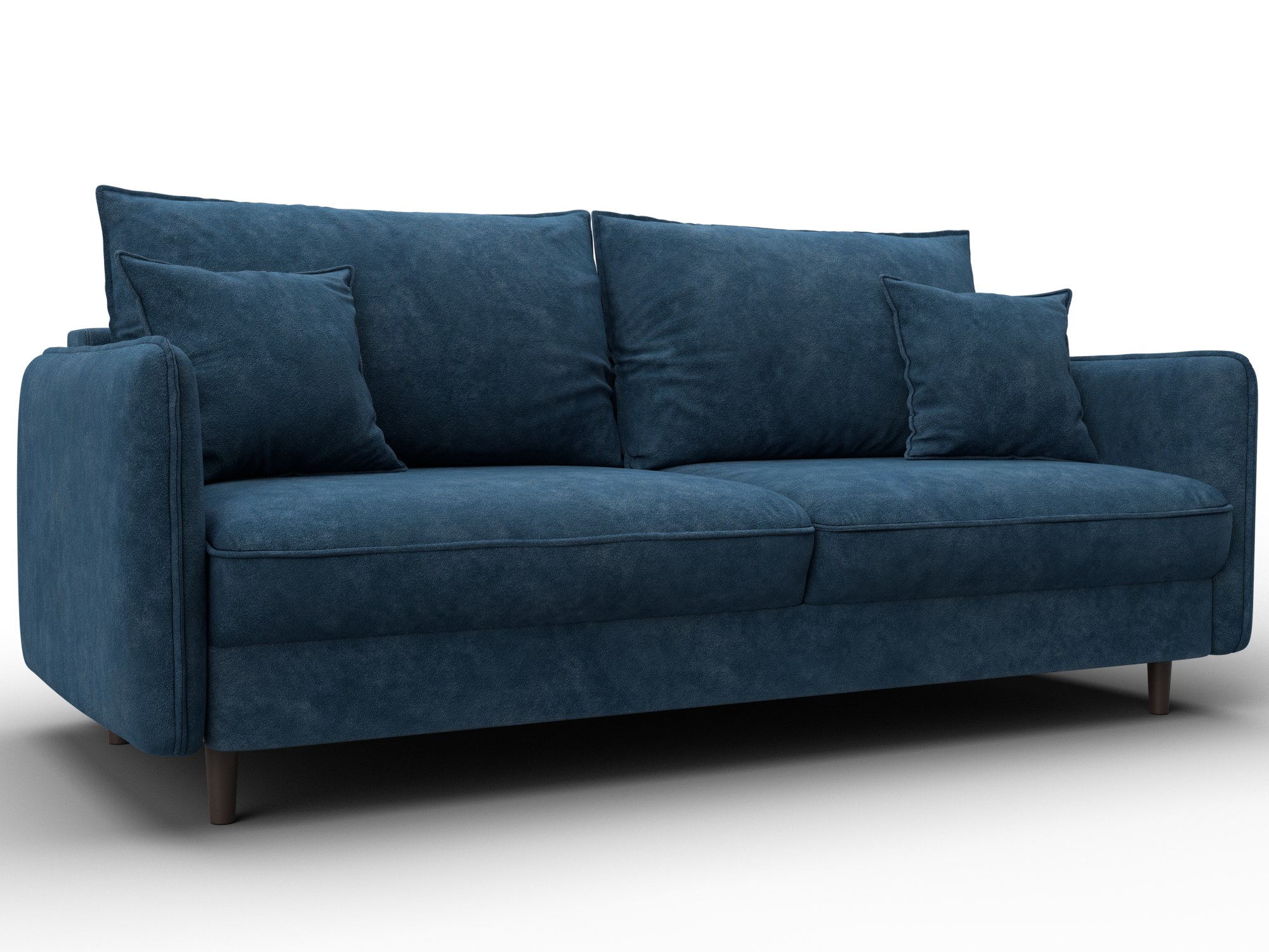 Диван прямой Лига-064 НПБ (brut 11 синий)