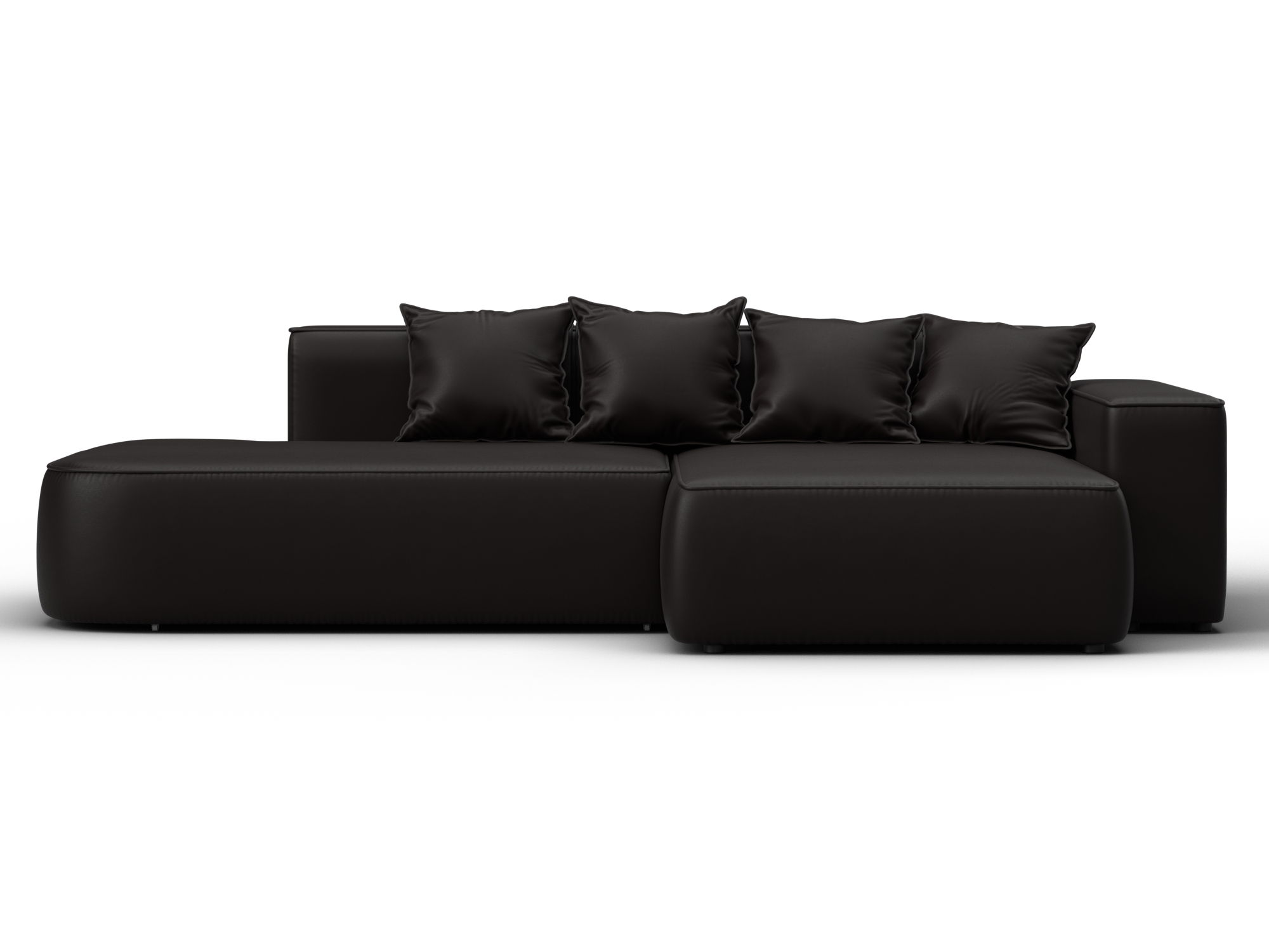 Диван угловой Лига-065 угол правый (grifon 12 коричневый)