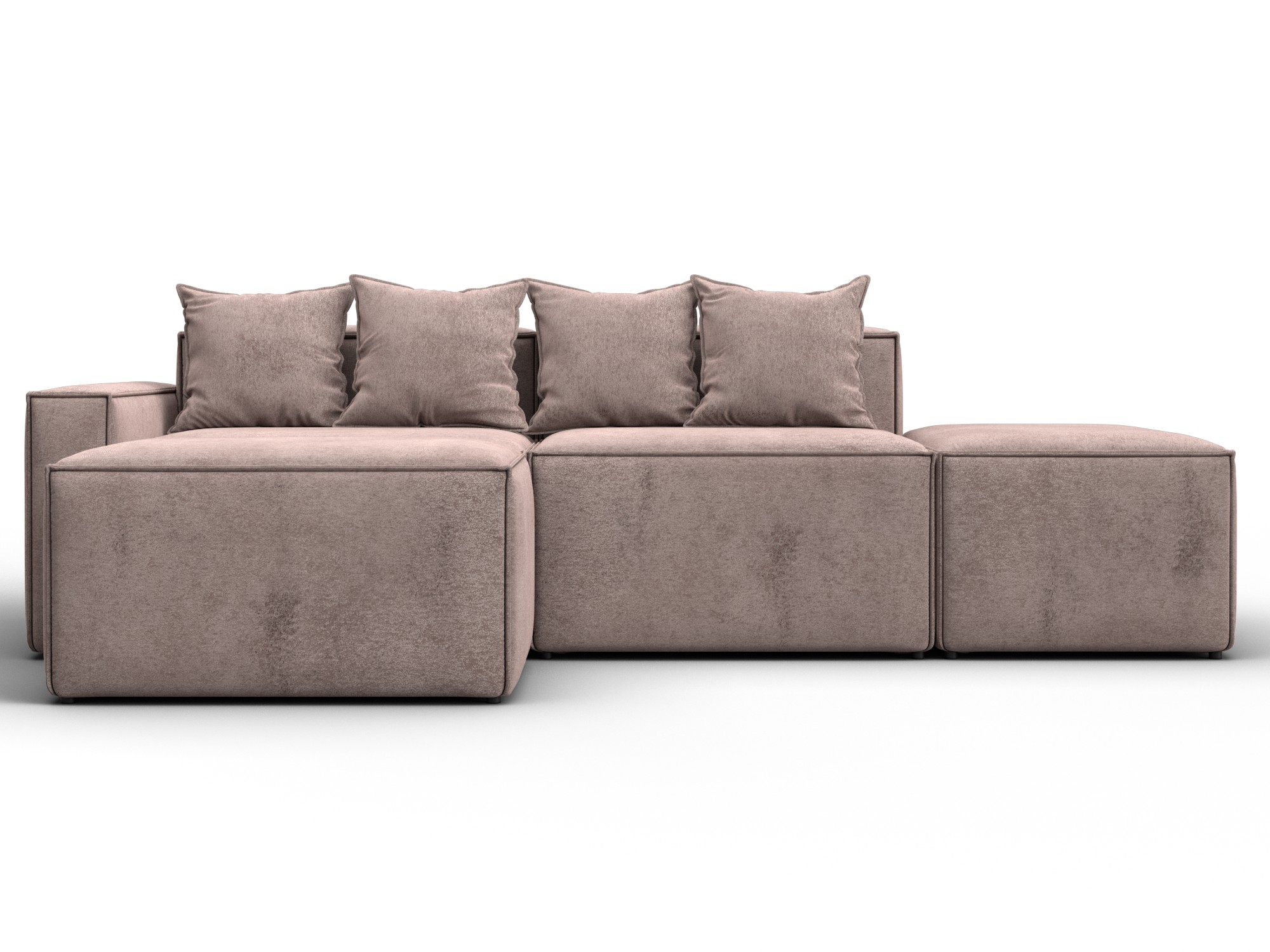 Диван угловой модульный Лига-063 угол левый (tower 05 бежевый)