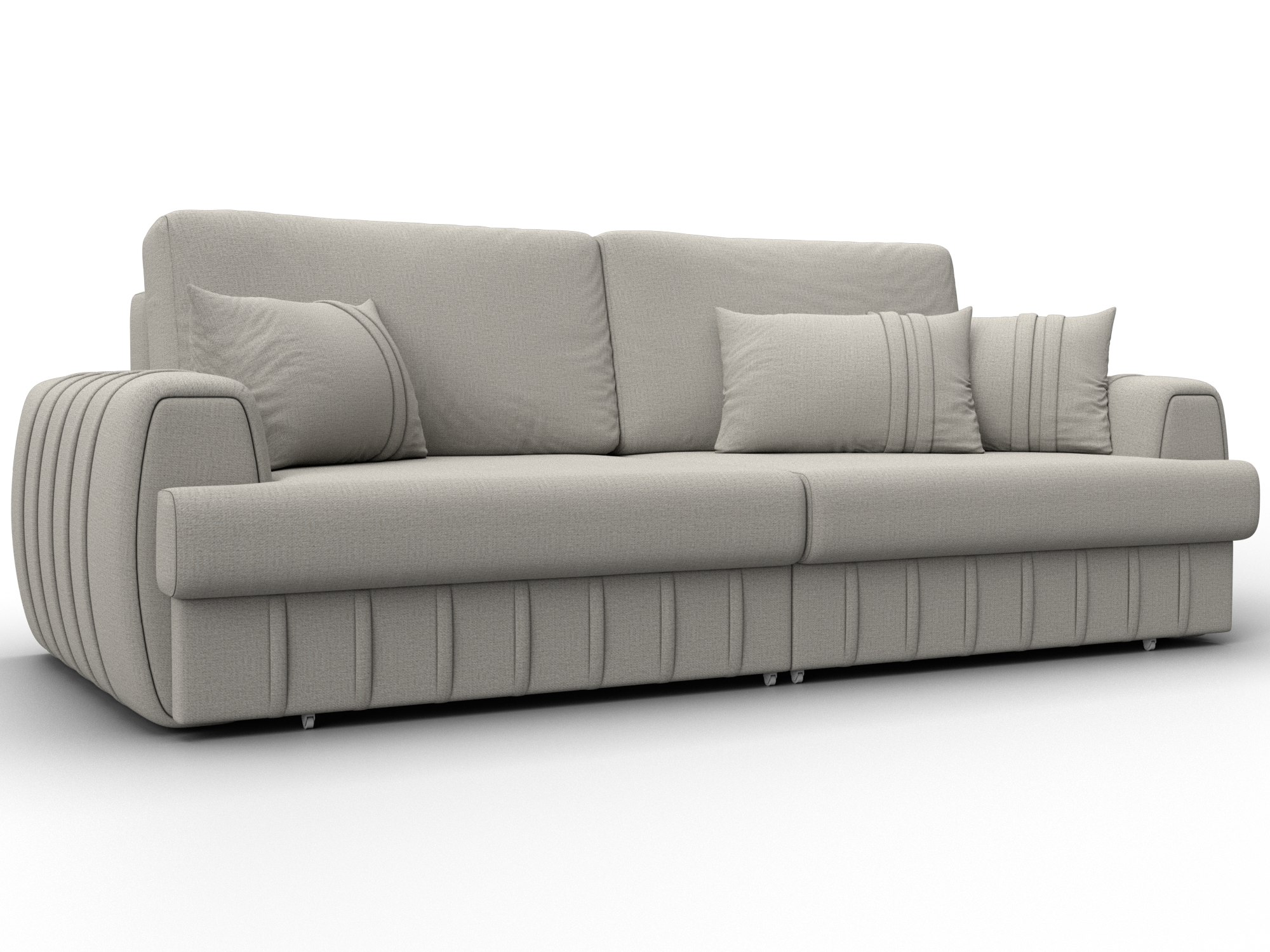 Диван прямой Лига-057 НПБ (амур 02 бежевый)