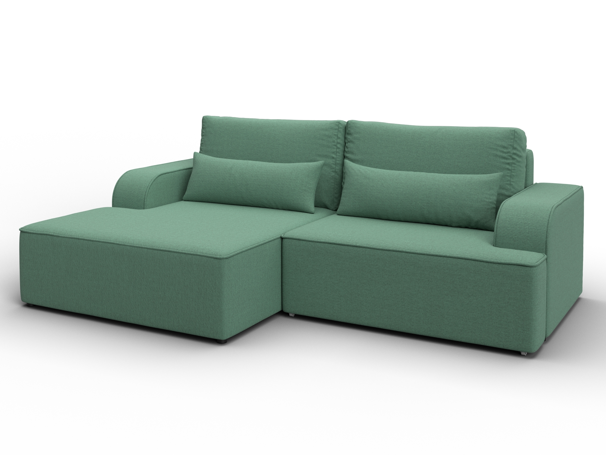 Диван угловой Лига-120 угол левый (амур 11 зеленый)