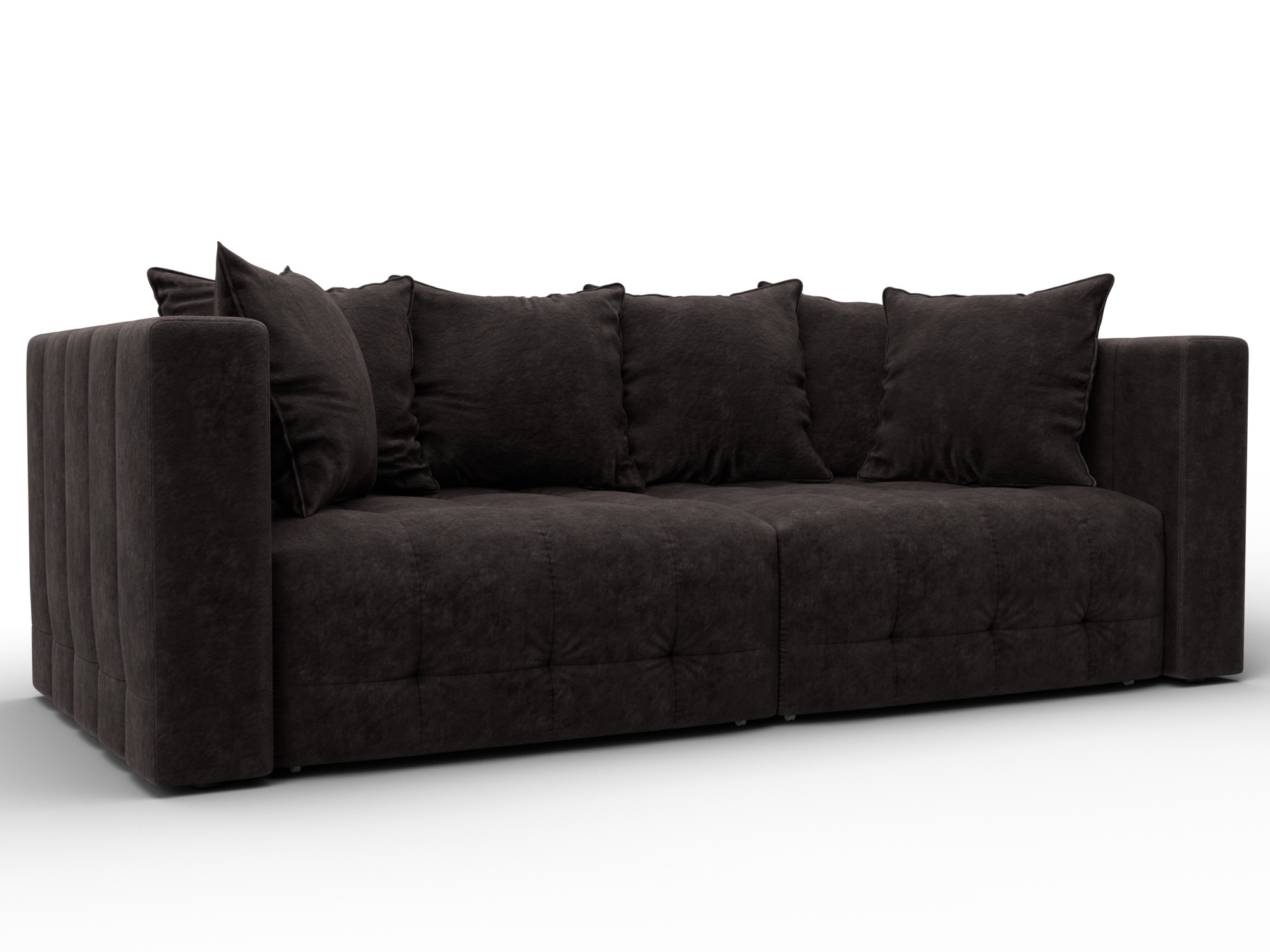 Диван прямой Лига-052 НПБ (brut 17 коричневый)