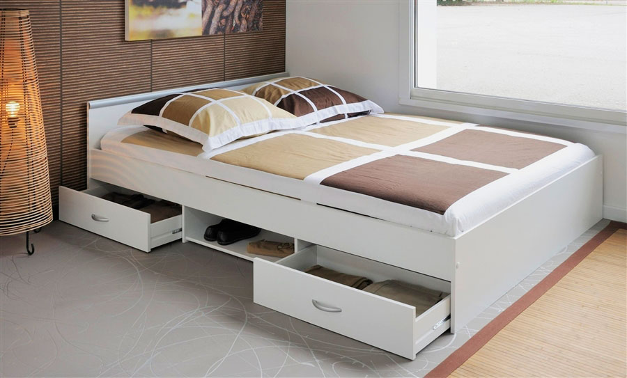 Какие бывают кровати с выдвижными ящиками
