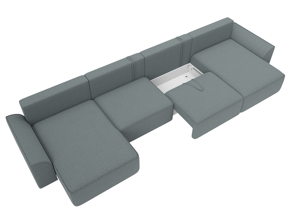 Диван П-образный Лига-048 НПБ лонг (амур 07 серый) Диван П-образный Лига-048 НПБ лонг (амур 07 серый)