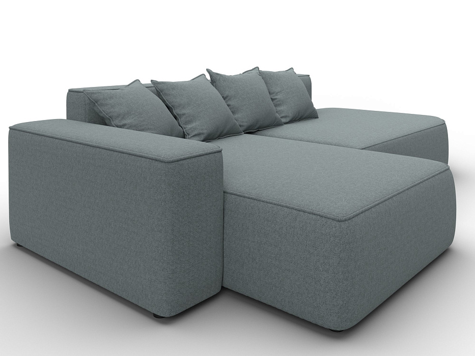 Диван угловой Лига-065 угол левый (амур 07 серый)