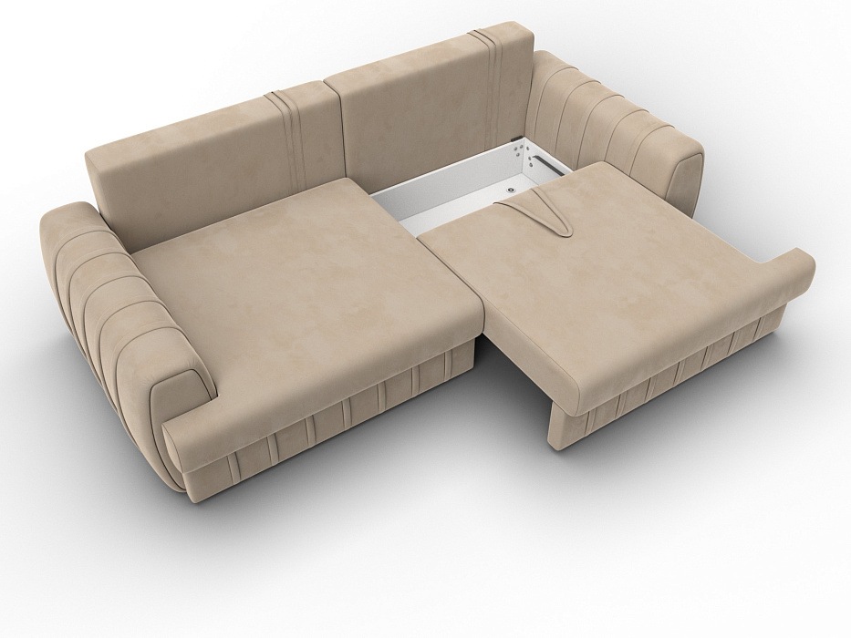 Диван прямой Лига-057 НПБ (seven 729 бежевый)