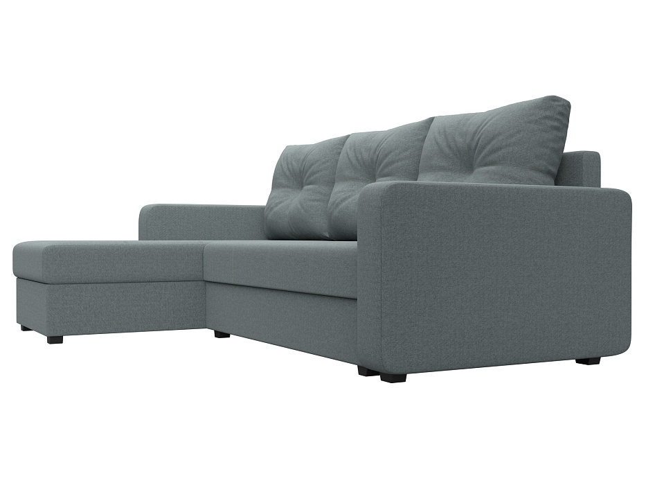Диван угловой Ливерпуль Лайт левый угол (амур 07 серый)