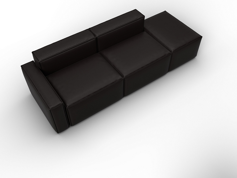 Диван угловой модульный Лига-063 угол левый (grifon 12 коричневый)