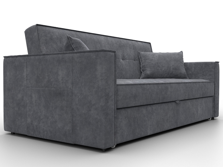 Диван прямой Лига-104 (160) (brut 16 темно-серый)