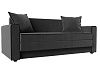 Прямой диван Лига-012 (серый\черный цвет)