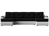 П-образный диван Меркурий (черный\белый цвет)