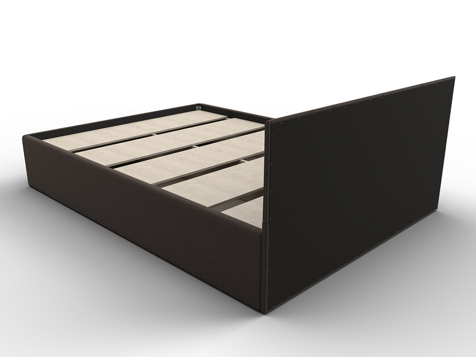 Кровать двухспальная Лига-127 (140) (амур 05 коричневый)