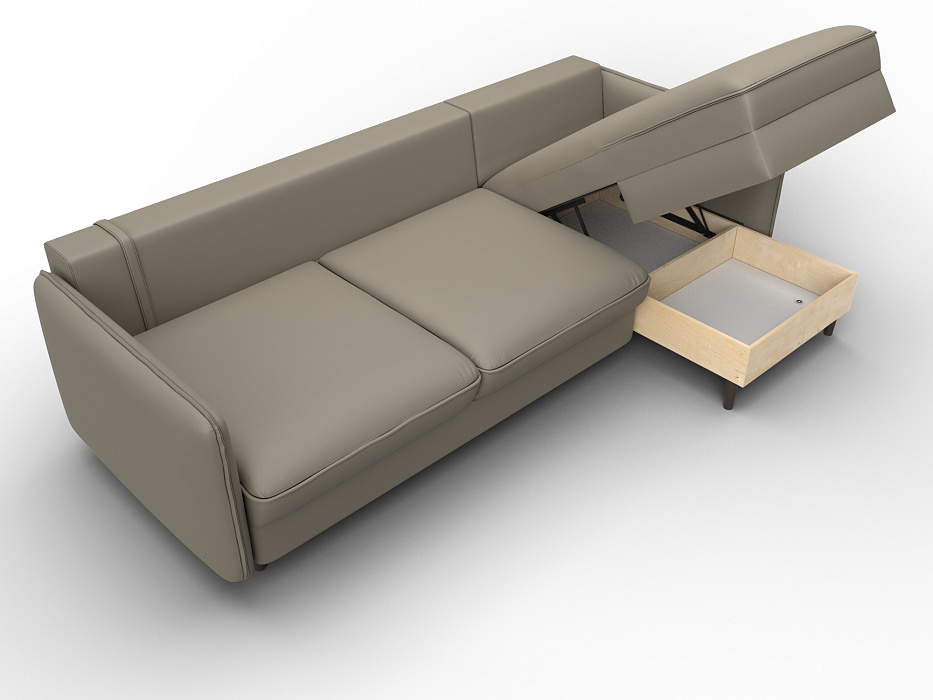 Диван угловой Лига-064 НПБ угол универсальный (grifon 04 бежевый)