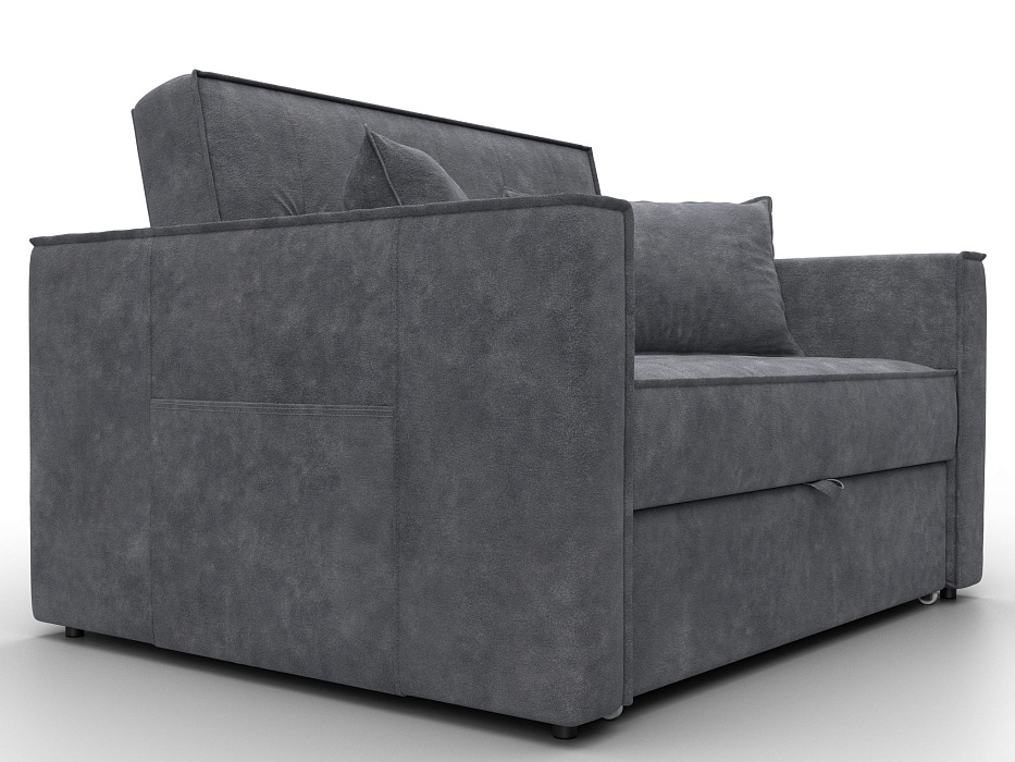 Диван прямой Лига-104 (140) (brut 16 темно-серый)