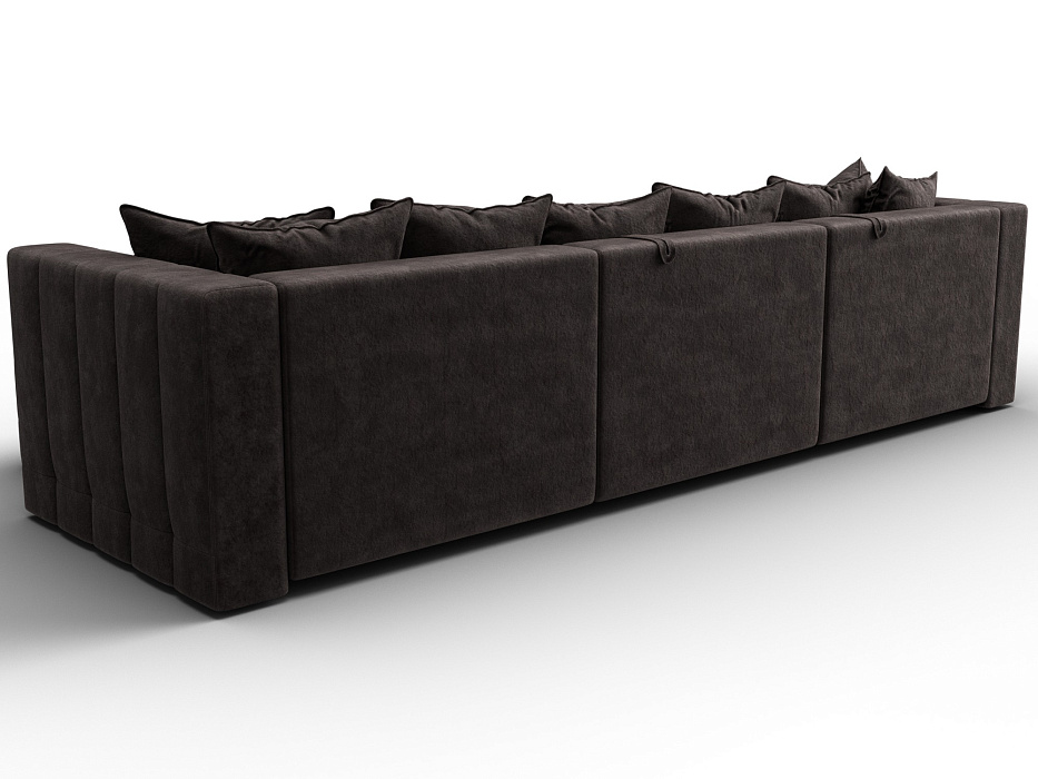 Диван угловой Лига-052 НПБ Лонг угол универсальный (brut 17 коричневый)