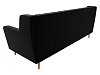 Прямой диван Брайтон 3 Люкс (черный цвет)