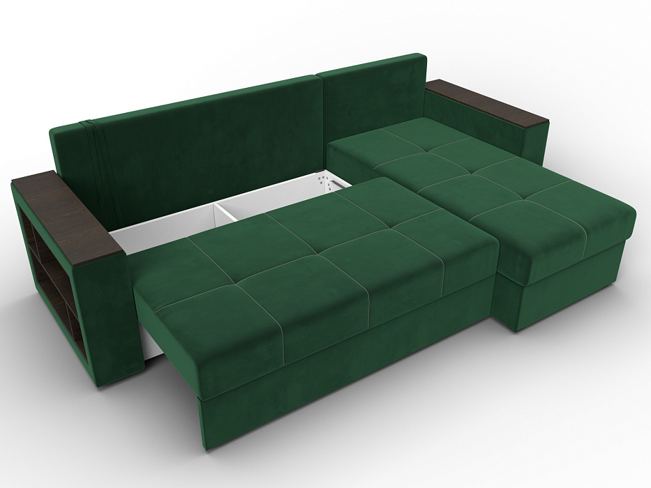 Диван угловой Дубай Лайт угол универсальный (seven 626 зеленый)