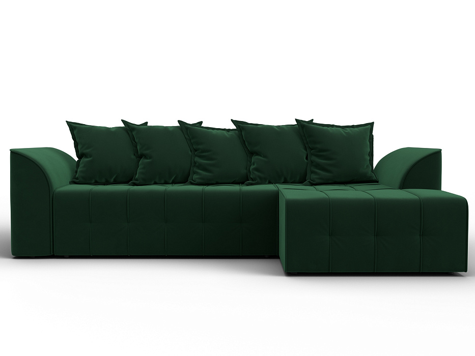 Диван угловой Лига-113 угол правый (seven 626 зеленый)