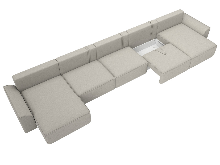 Диван П-образный Лига-048 НПБ МегаЛонг (амур 02 бежевый) Диван П-образный Лига-048 НПБ МегаЛонг (амур 02 бежевый)