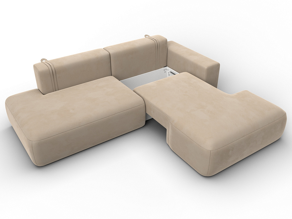 Диван угловой Лига-036 НПБ Модерн правый угол (бежевый)