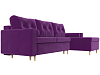 Угловой диван Белфаст правый угол (фиолетовый цвет)