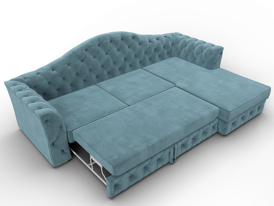 Диван угловой Артис правый угол (seven 113 бирюзовый)