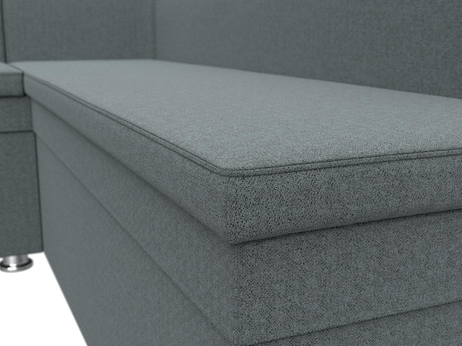 Диван кухонный угловой Уют левый угол (амур 07 серый)