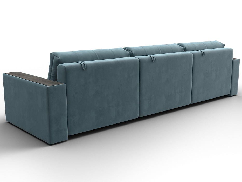 Диван прямой с декором Лига-049 НПБ Лонг (seven 113 бирюзовый)