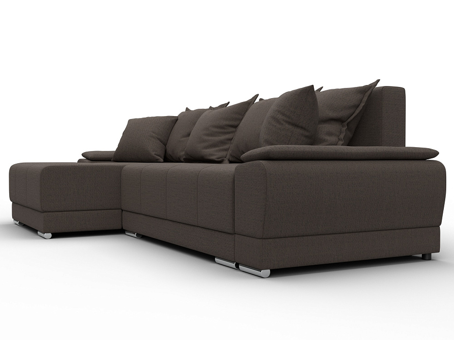 Диван угловой Лига-119 угол левый (амур 05 коричневый)