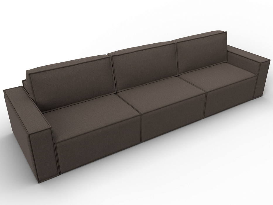 Диван прямой Куба лонг (амур 05 коричневый)