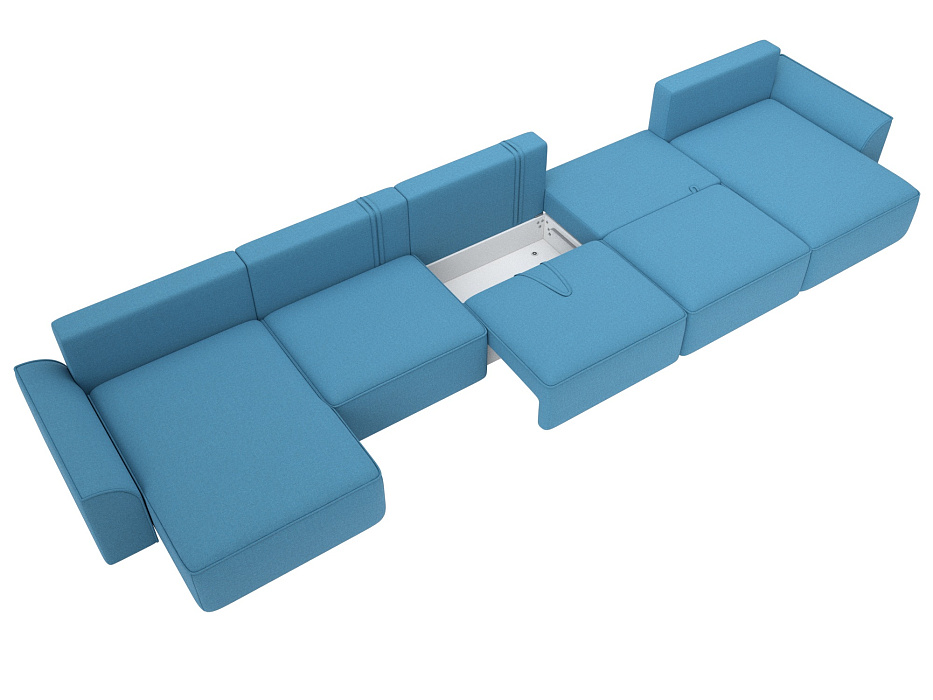 Диван П-образный Лига-048 НПБ МегаЛонг (амур 10 голубой) Диван П-образный Лига-048 НПБ МегаЛонг (амур 10 голубой)