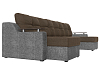 П-образный диван Сенатор (коричневый\серый цвет)